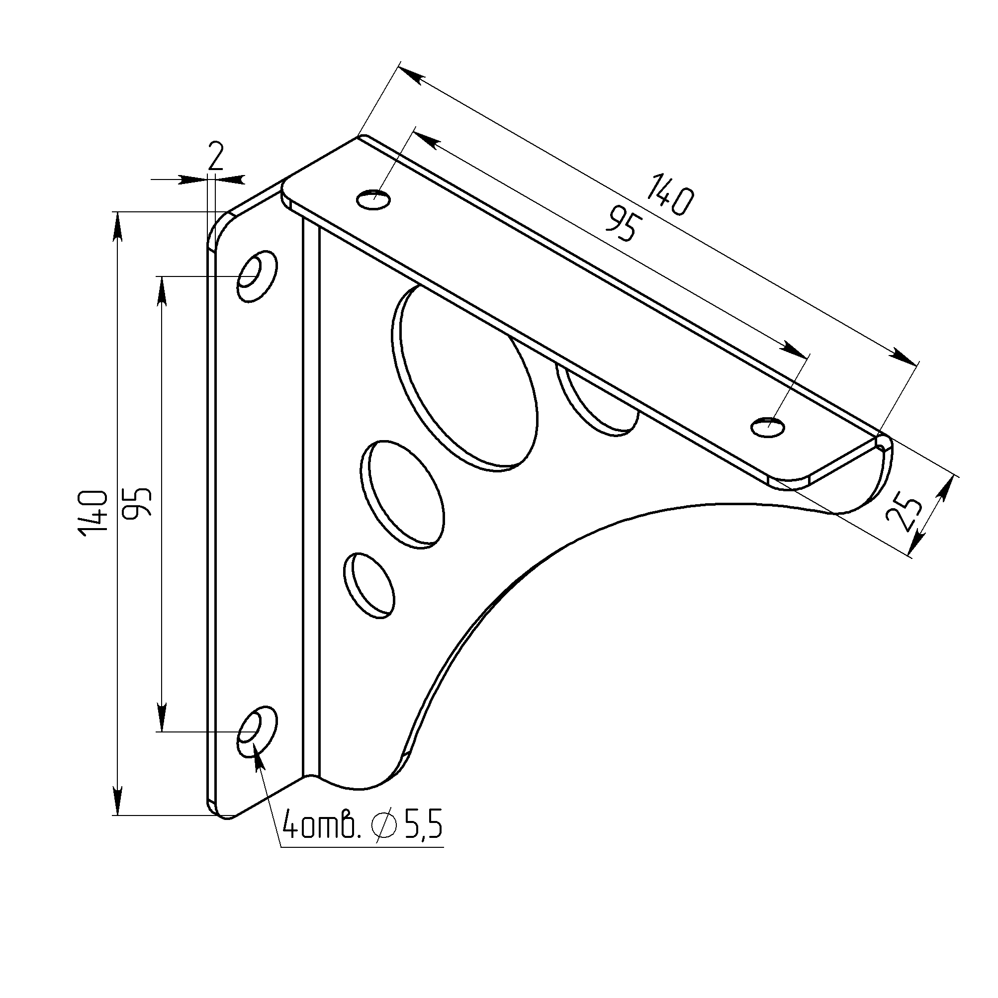 Консоль декоративная Авалон L=140х140 черный